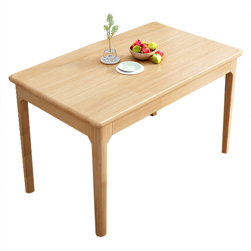 Dining Room Kitchen Table Rubberwood Solid Wood Dining Table