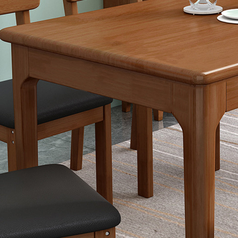 Dining Room Kitchen Table Rubberwood Solid Wood Dining Table
