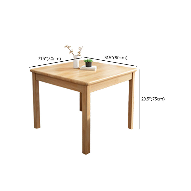 Dining Room Kitchen Table Rubberwood Solid Wood Dining Table