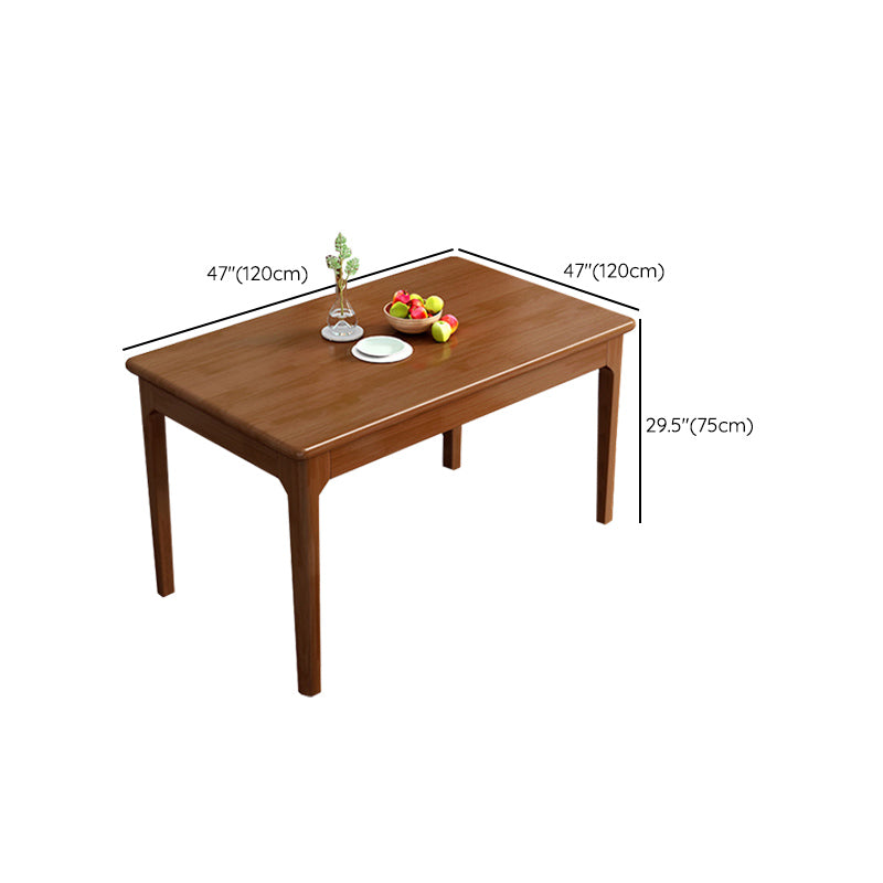 Dining Room Kitchen Table Rubberwood Solid Wood Dining Table