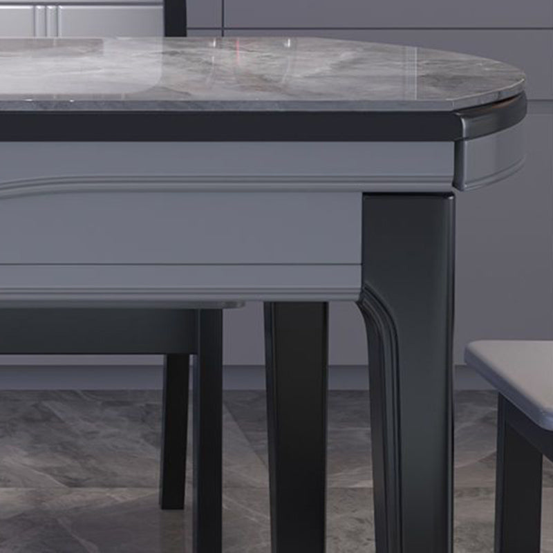 Modern 4 Legs Dining Table Extendable Dining Table for Kitchen