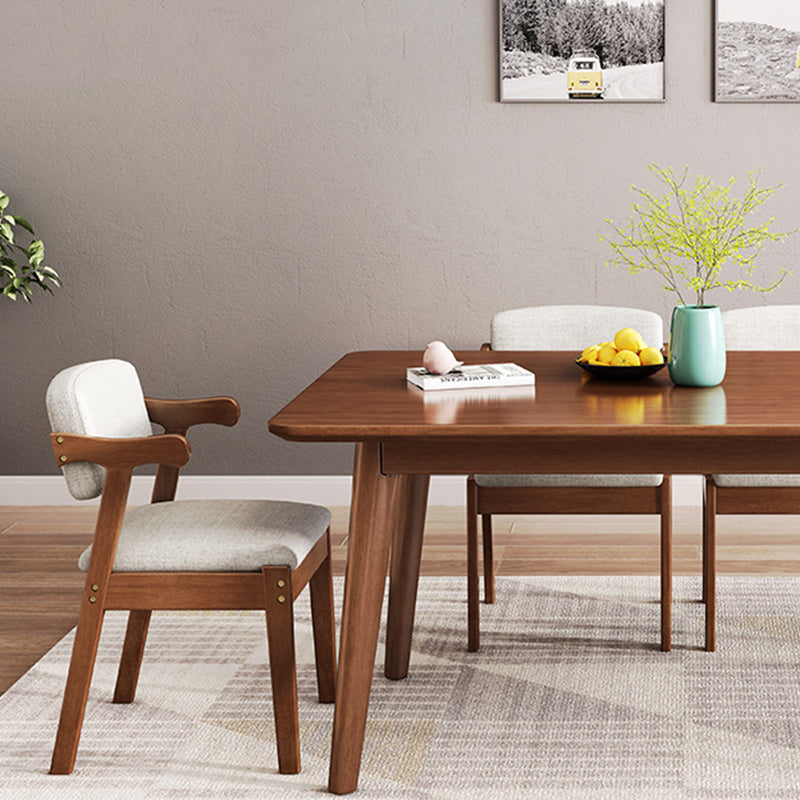 Dining Room Dinner Kitchen Table Rubberwood Solid Wood Dining Table