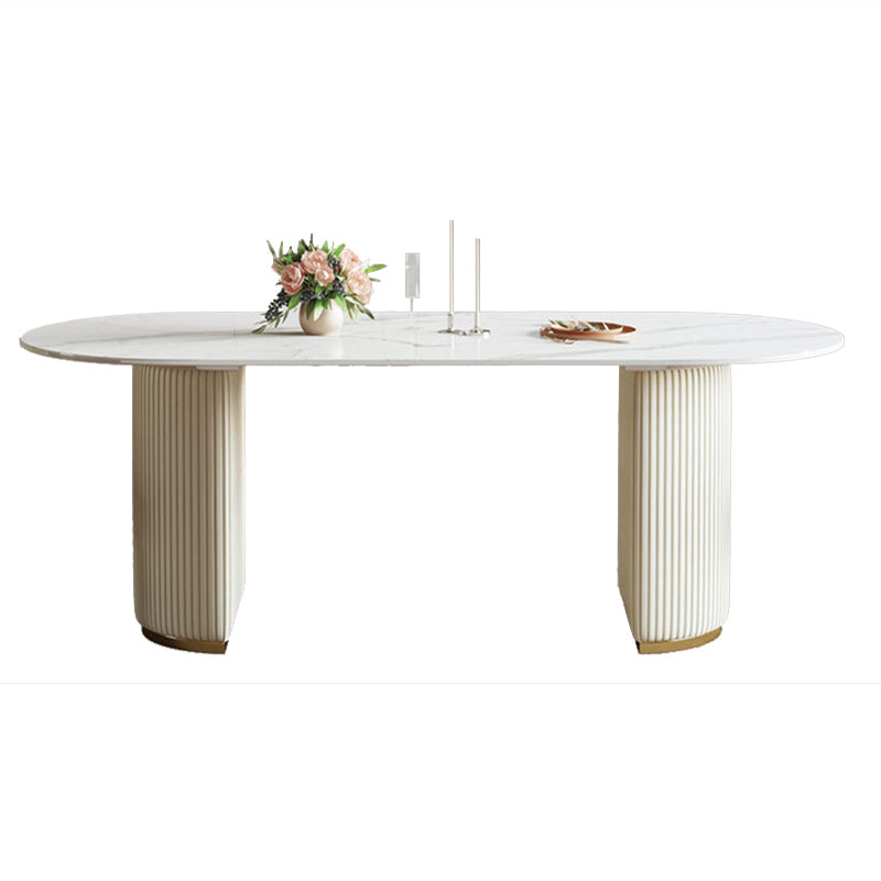 Dining Room Dinner Kitchen Table Simple Pedestal Stone Dining Table