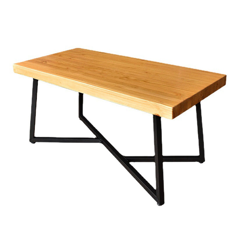 Dinner Room Industrial Dining Table Kitchen Trestle Base Dining Table