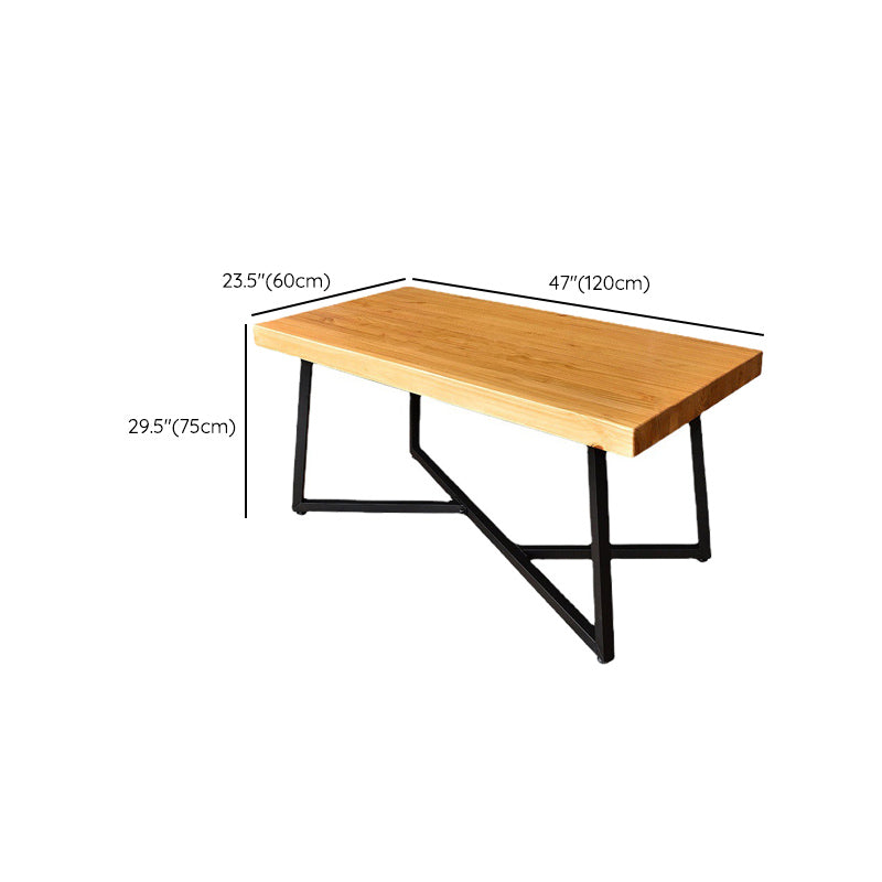 Dinner Room Industrial Dining Table Kitchen Trestle Base Dining Table