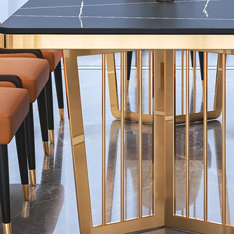 Dinner Room Luxury Dining Table Kitchen Metal Base Dining Table
