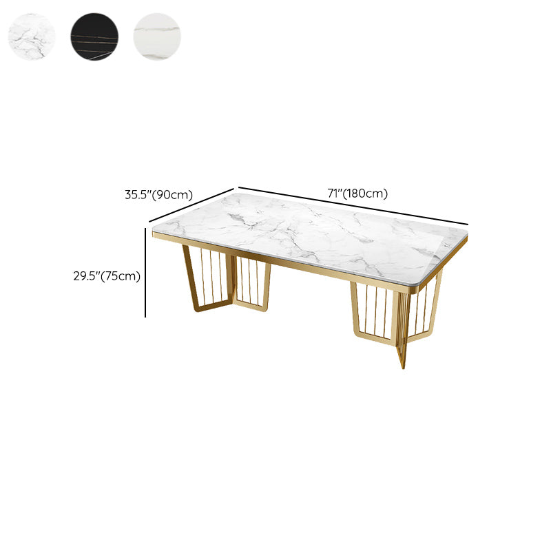 Dinner Room Luxury Dining Table Kitchen Metal Base Dining Table