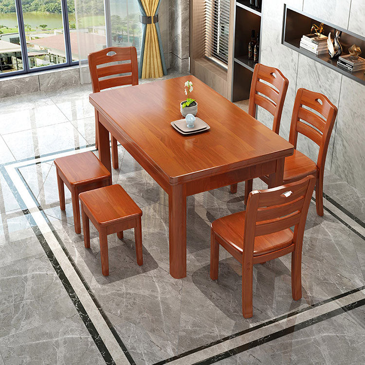 Solid Wood Dining Table Rectangle Dining Table for Dining Room