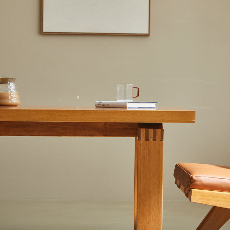 Kitchen Rectangle Dinner Table Dining Room Solid Wood Dining Table