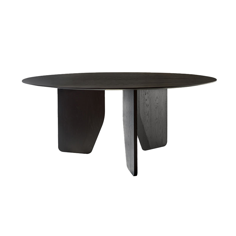 Dinner Kitchen Table Dining Room Round Wood Dining Table in Black