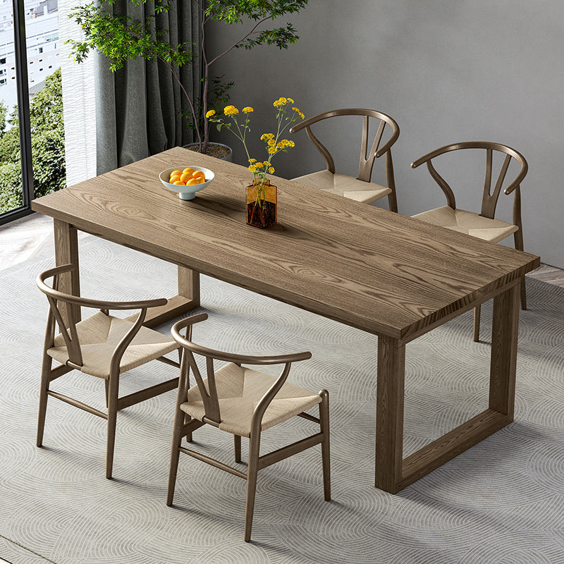 Modern Rectangle Wood Dining Table 1/4/5/7 Pieces Dining Set for Dining Room