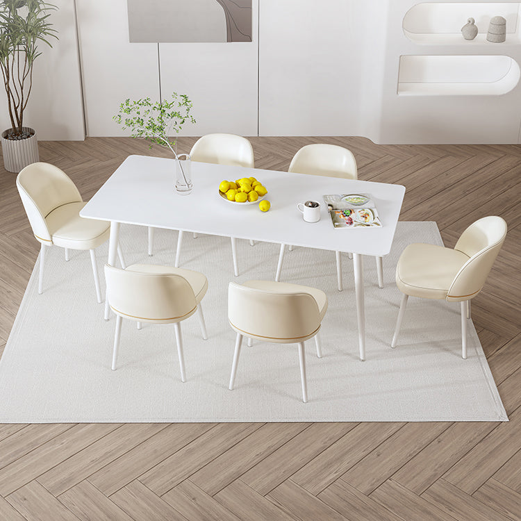 Modern Rectangle Stone Dining Table 1/5/7 Pieces Dining Set for Dining Room