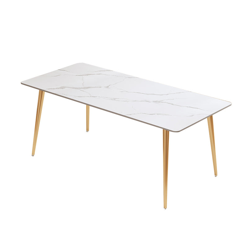 Modern Rectangle Stone Dining Table 1/5/7 Pieces Dining Set for Dining Room