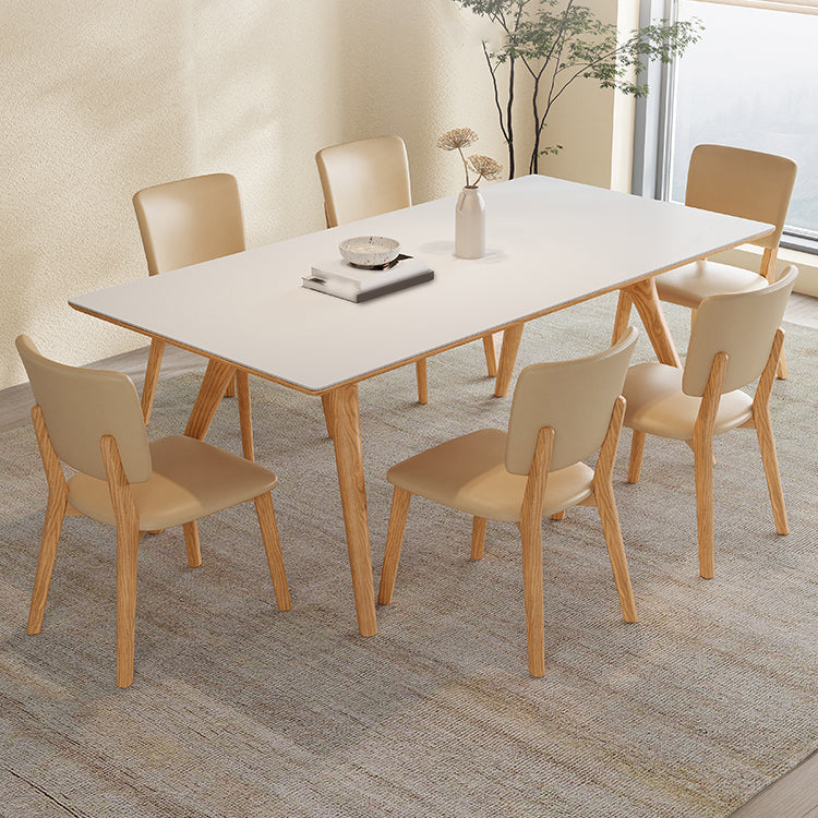 Nordic Dining Room Set 1/4/5/6/7 Pcs Wood Dining Table and Chairs