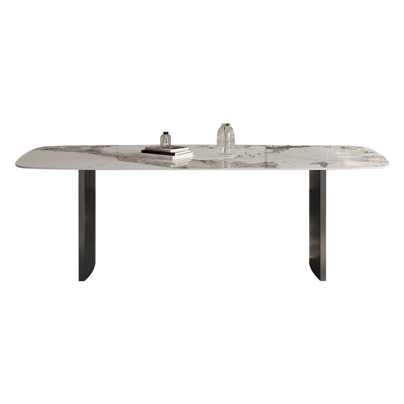 Glossy White Modern Dining Table Set 1/4/5/6 Pcs Dinette Set with Faux Leather Chairs