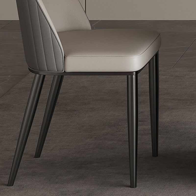 Glossy White Modern Dining Table Set 1/4/5/6 Pcs Dinette Set with Faux Leather Chairs