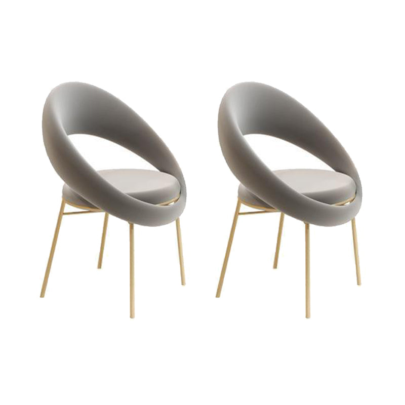 Round Dining Set for Kitchen 1/2/4/5 Pcs Glossy White Dinette Table Set