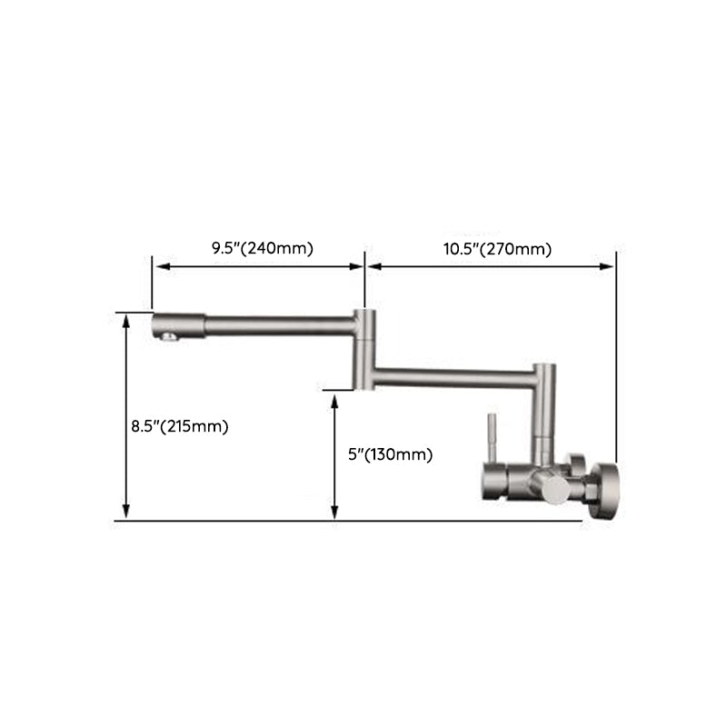 Modern Stainless Steel Kitchen Faucet with Single Handle No Sensor Faucet