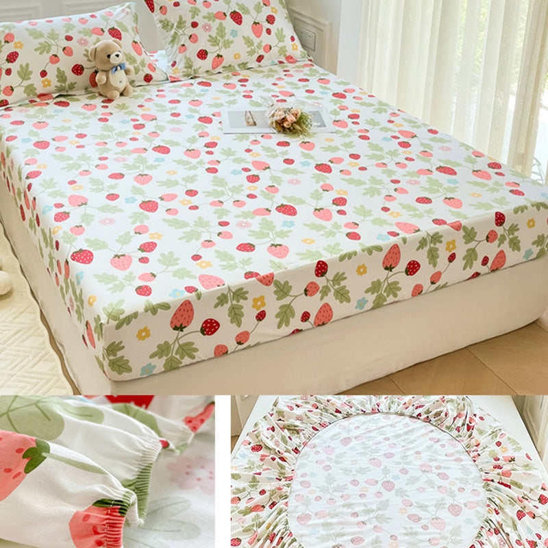 Breathable Bed Sheet Set 100 Cotton Percale Printed Bed Sheet Set