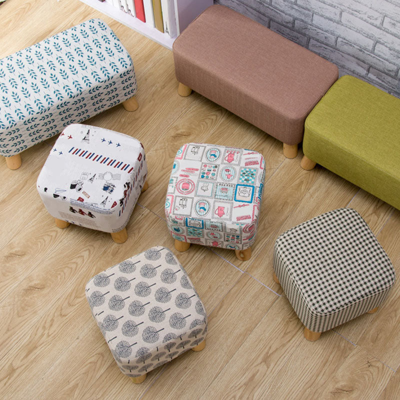 Fabric Standard Stool Contemporary Simple Square Upholstered Ottoman