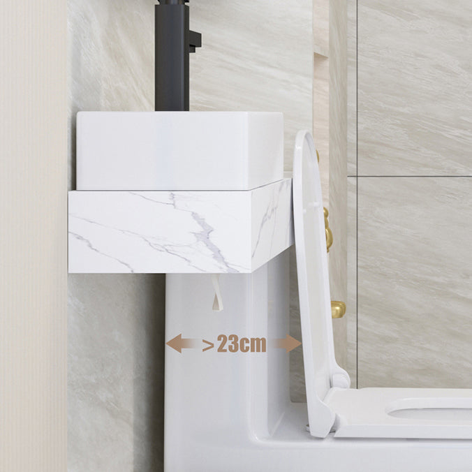 Contemporary Flush Toilet Floor Mount One-Piece Toilet Urine Toilet