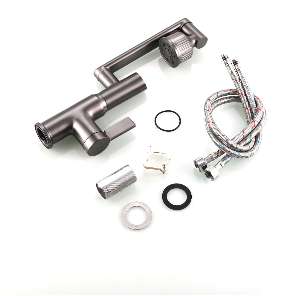 Deck Mounted Copper Tub Faucet Low Arc Robotic Arm Profile Faucet