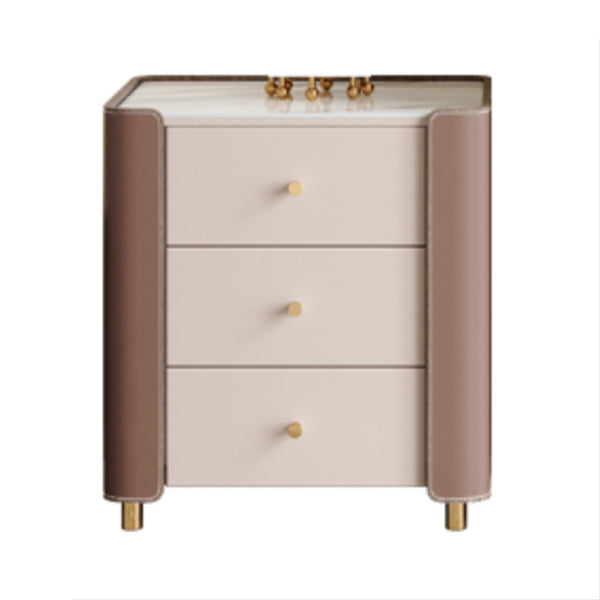 Contemporary Glam Storage Chest Stone Storage Chest Dresser for Bedroom