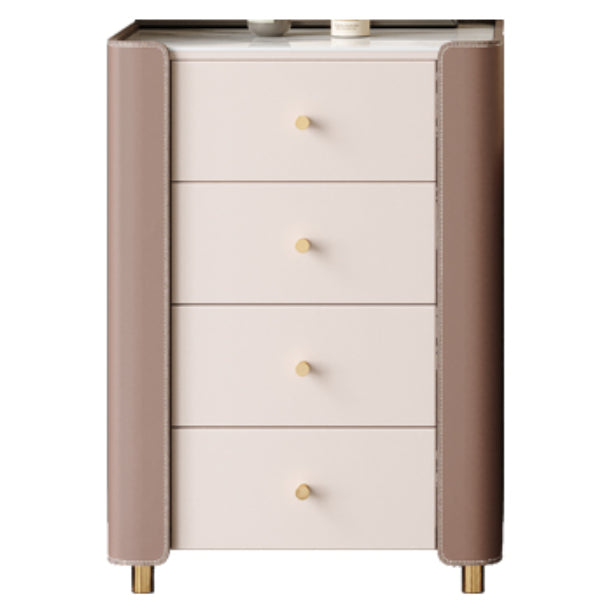 Contemporary Glam Storage Chest Stone Storage Chest Dresser for Bedroom