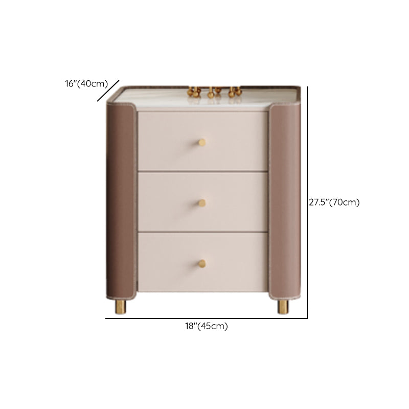 Contemporary Glam Storage Chest Stone Storage Chest Dresser for Bedroom