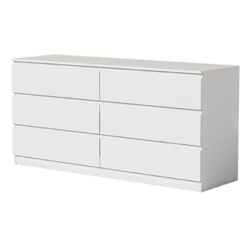 Ultra Modern Horizontal Double Dresser Wood Storage Chest Dresser for Bedroom