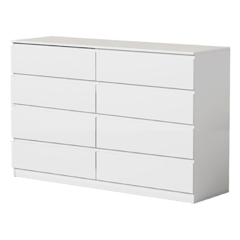 Ultra Modern Horizontal Double Dresser Wood Storage Chest Dresser for Bedroom