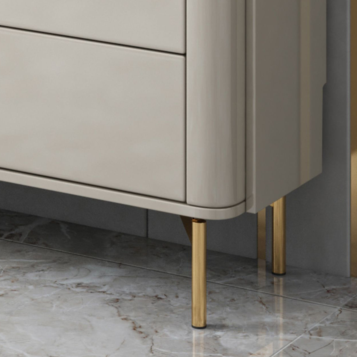 Classic Glam Dresser Stone Storage Chest Dresser with 6 Drawers , 11.7 Inch Width