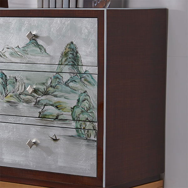 Traditional Solid Wood Storage Chest Horizontal Double Chest