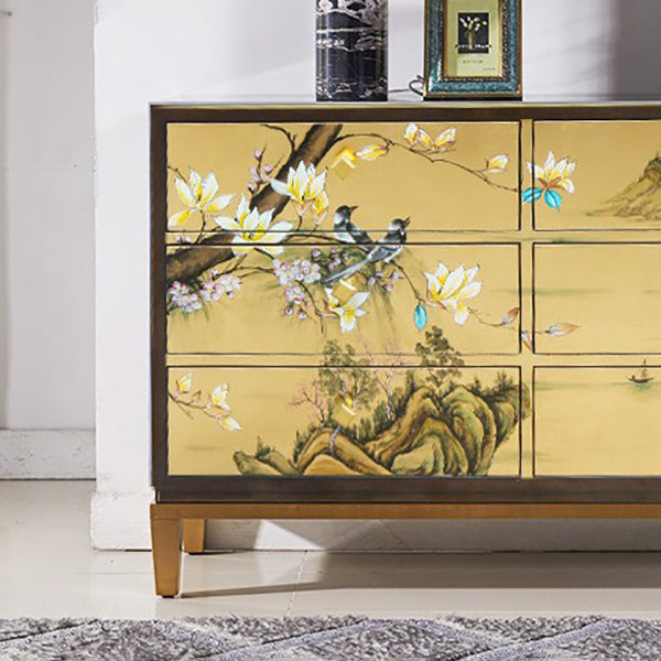 Traditional Solid Wood Storage Chest Horizontal Double Chest