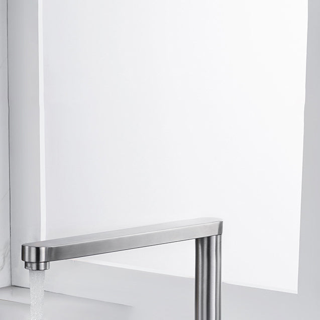 Modern Stainless Steel Kitchen Faucet with Single Handle Lead Free Faucet