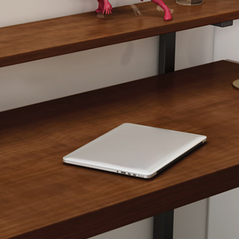 Modern Solid Wood Office Desk Rectangular Shape Computer Desk with 2-L