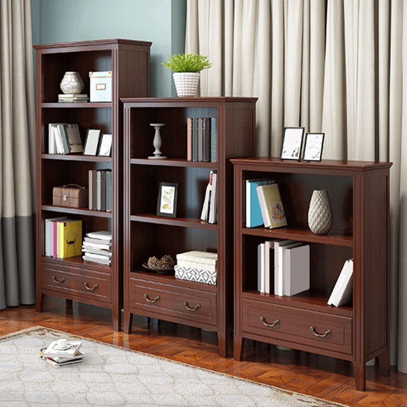 Modern Style Closed Back Bookshelf Standard Wooden Bookcase for Study Room