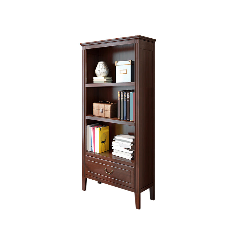 Modern Style Closed Back Bookshelf Standard Wooden Bookcase for Study Room
