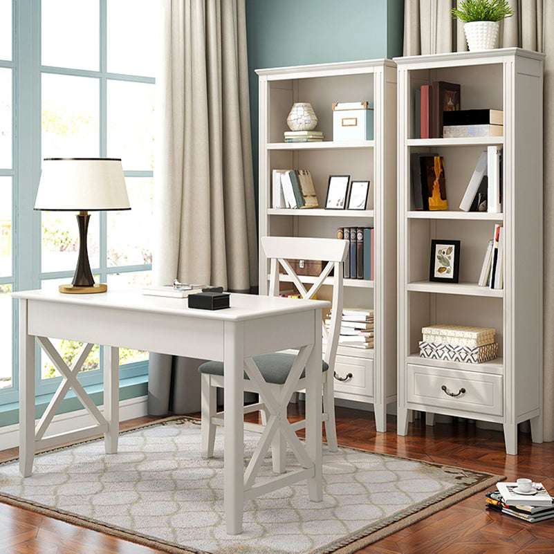 Modern Style Closed Back Bookshelf Standard Wooden Bookcase for Study Room