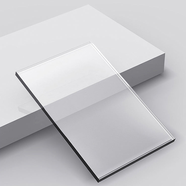 Contemporary Closed Back Standard Bookshelf Acrylic Bookcase with Shelves