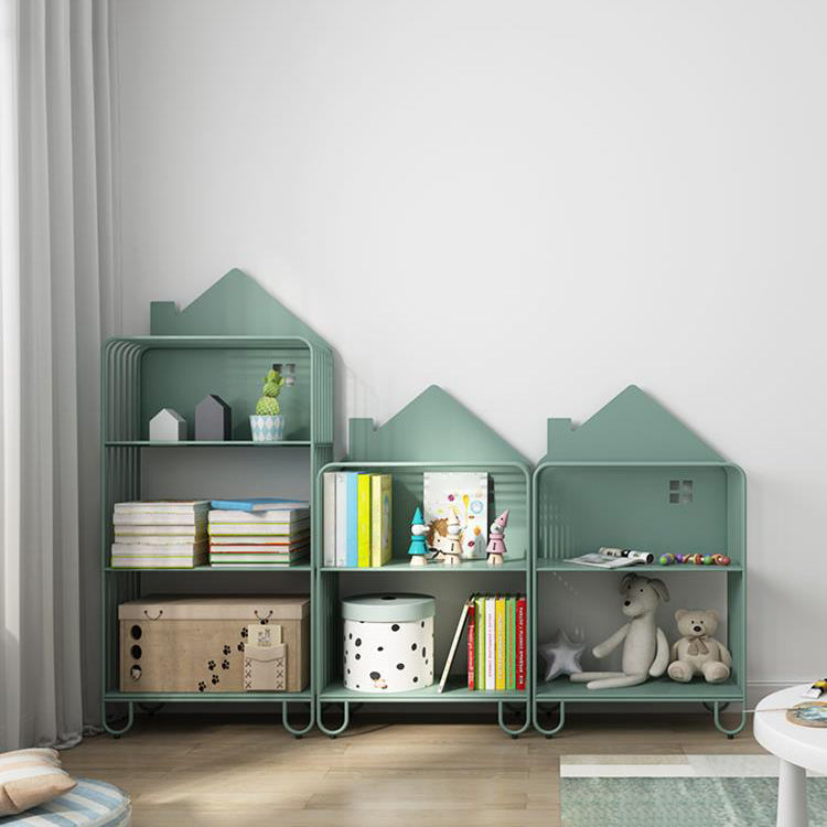 Scandinavian Metal Bookshelf Standard Open Back Bookcase with Shelves