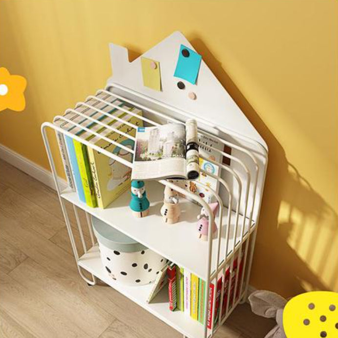 Scandinavian Metal Bookshelf Standard Open Back Bookcase with Shelves