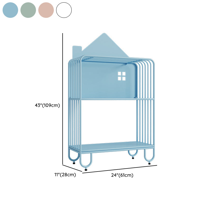 Scandinavian Metal Bookshelf Standard Open Back Bookcase with Shelves