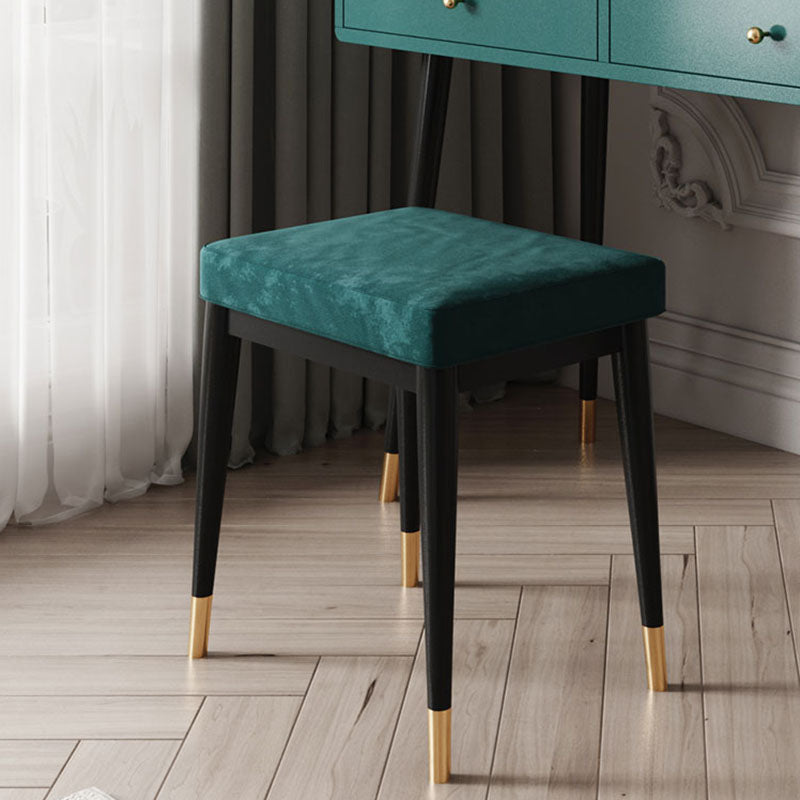 Solid Color Flannel Standard Stool Modern Simple Rectangular Upholstered Stool