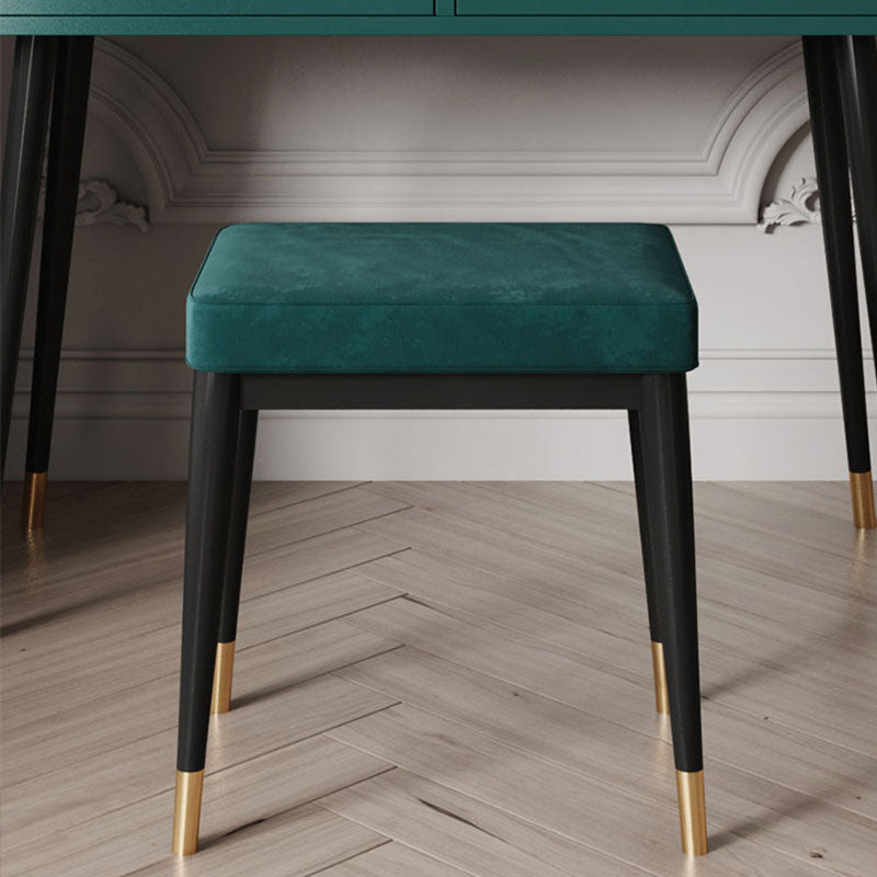 Solid Color Flannel Standard Stool Modern Simple Rectangular Upholstered Stool