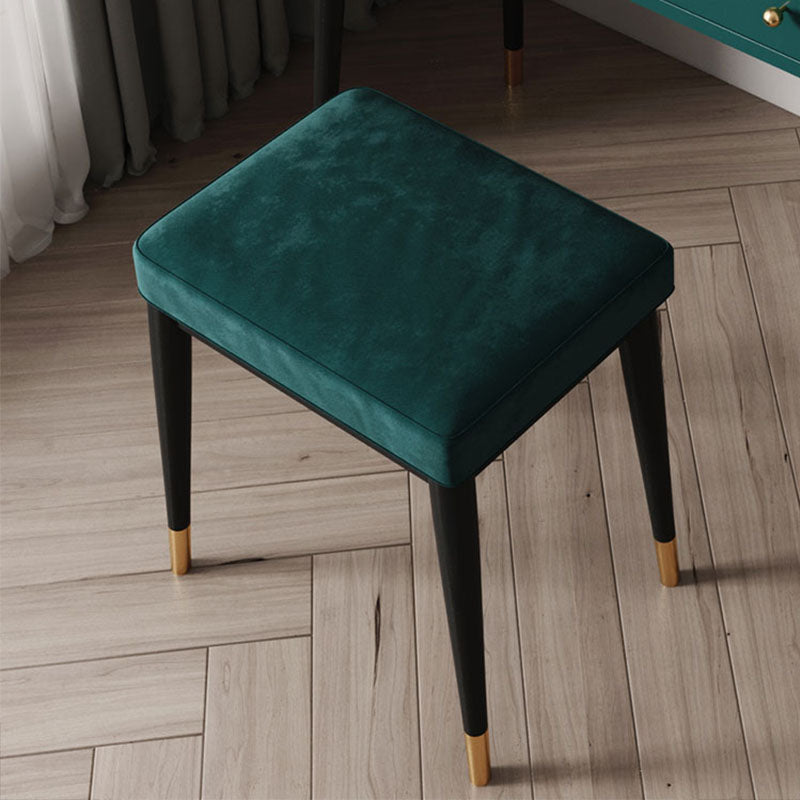 Solid Color Flannel Standard Stool Modern Simple Rectangular Upholstered Stool