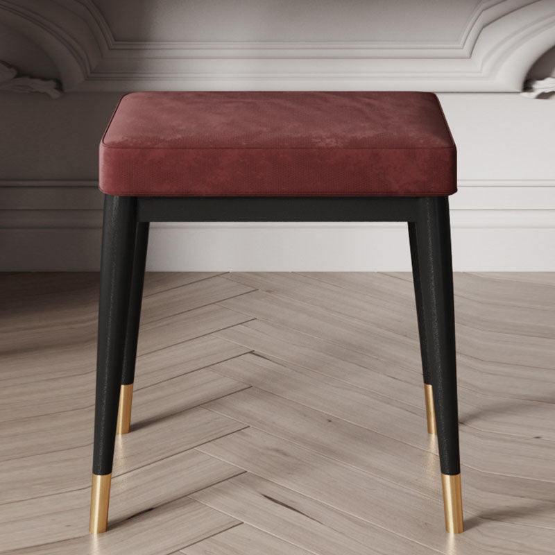 Solid Color Flannel Standard Stool Modern Simple Rectangular Upholstered Stool