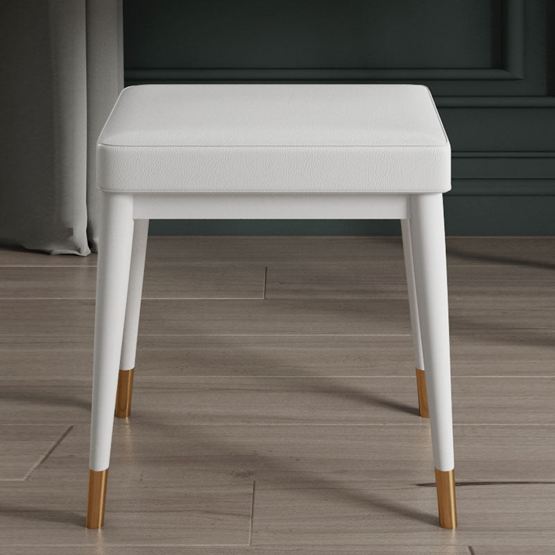 Solid Color Flannel Standard Stool Modern Simple Rectangular Upholstered Stool