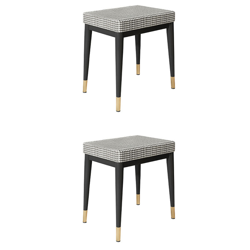 Solid Color Flannel Standard Stool Modern Simple Rectangular Upholstered Stool