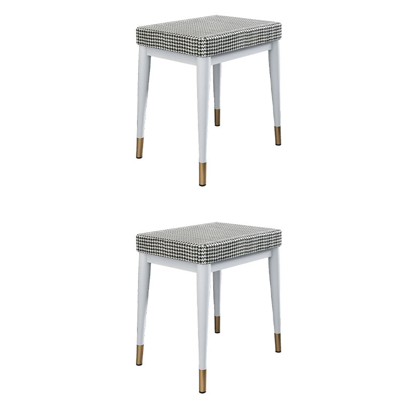 Solid Color Flannel Standard Stool Modern Simple Rectangular Upholstered Stool